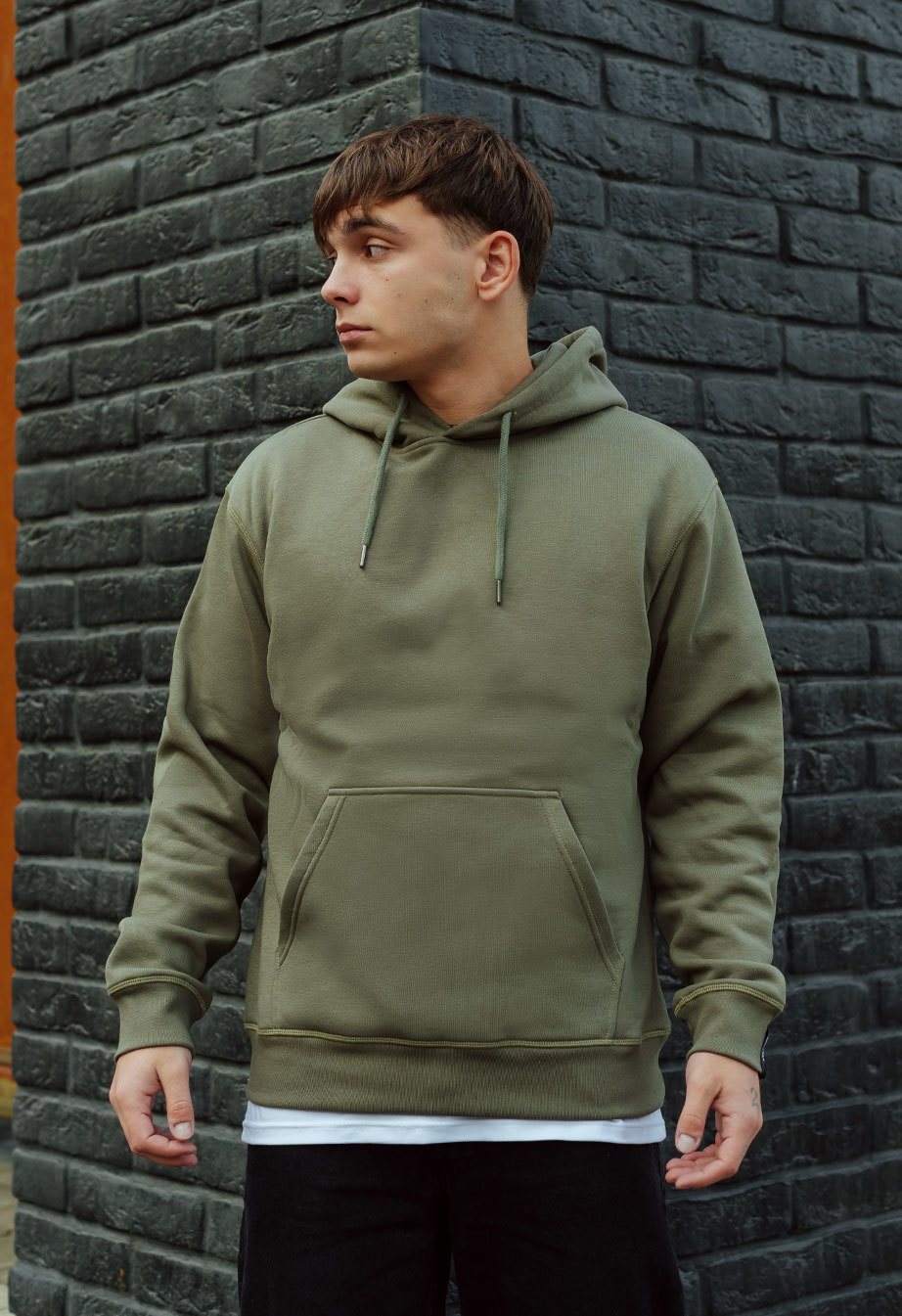 Hanorac Staff khaki basic fleece