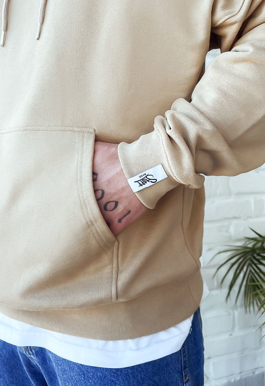 Hanorac Staff basic beige oversize