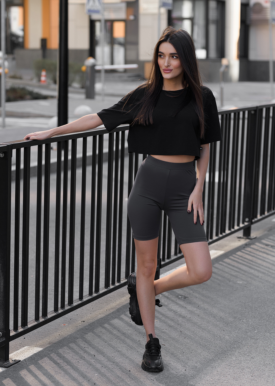 Pantaloni scurți de ciclism de damă Staff ol dark gray