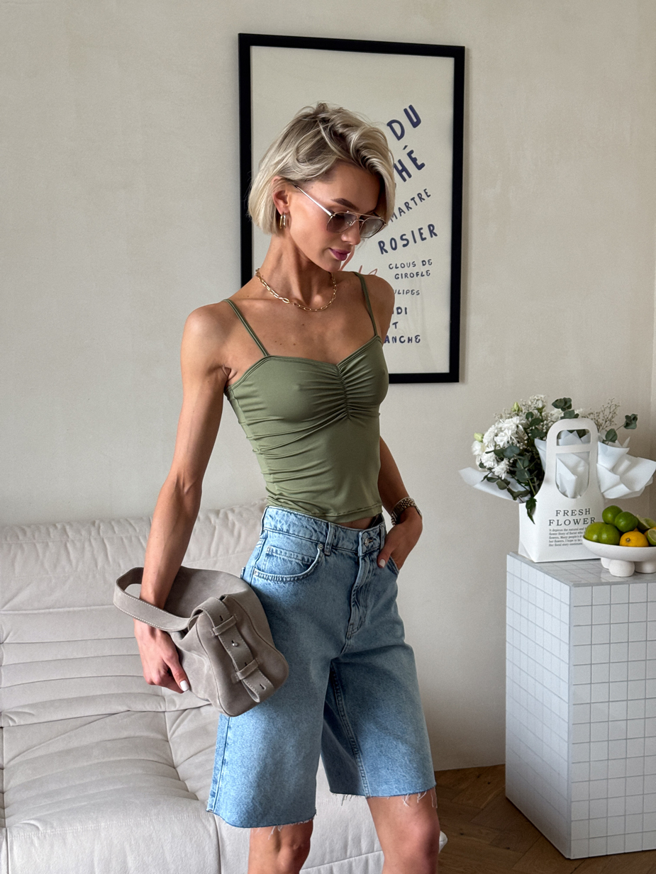 Top de damă Staff ny green