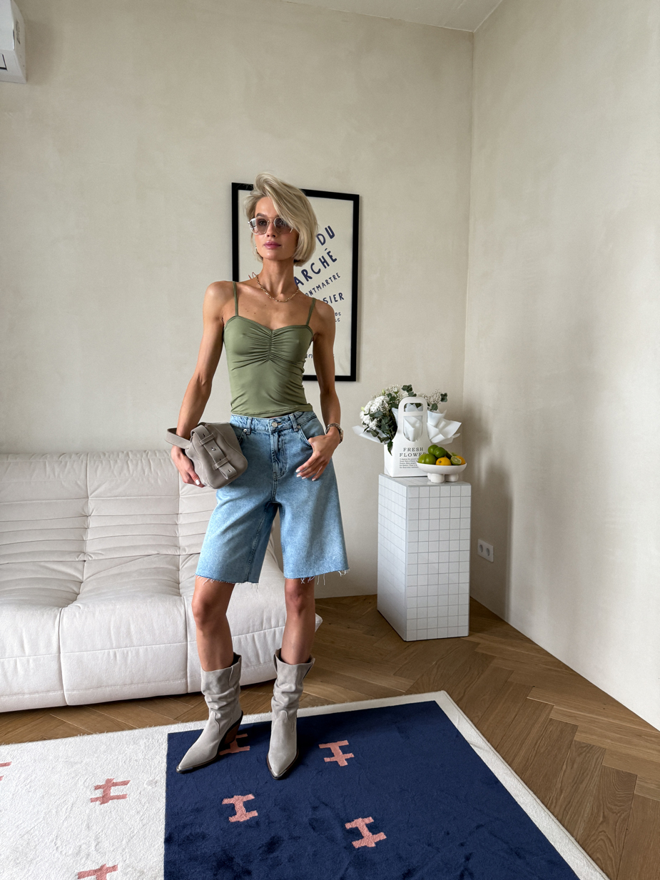 Top de damă Staff ny green
