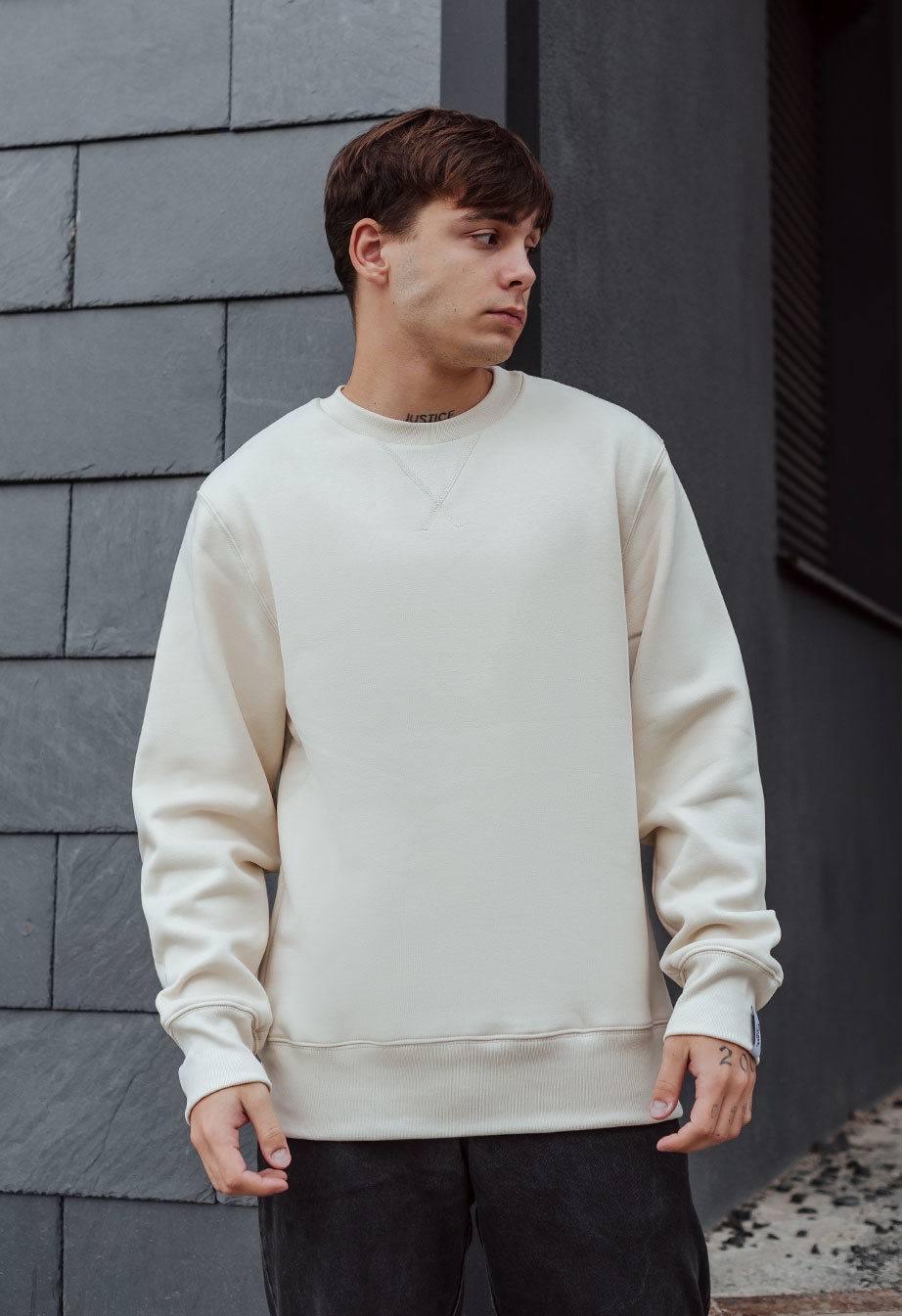 Bluză de trening Staff milk basic fleece