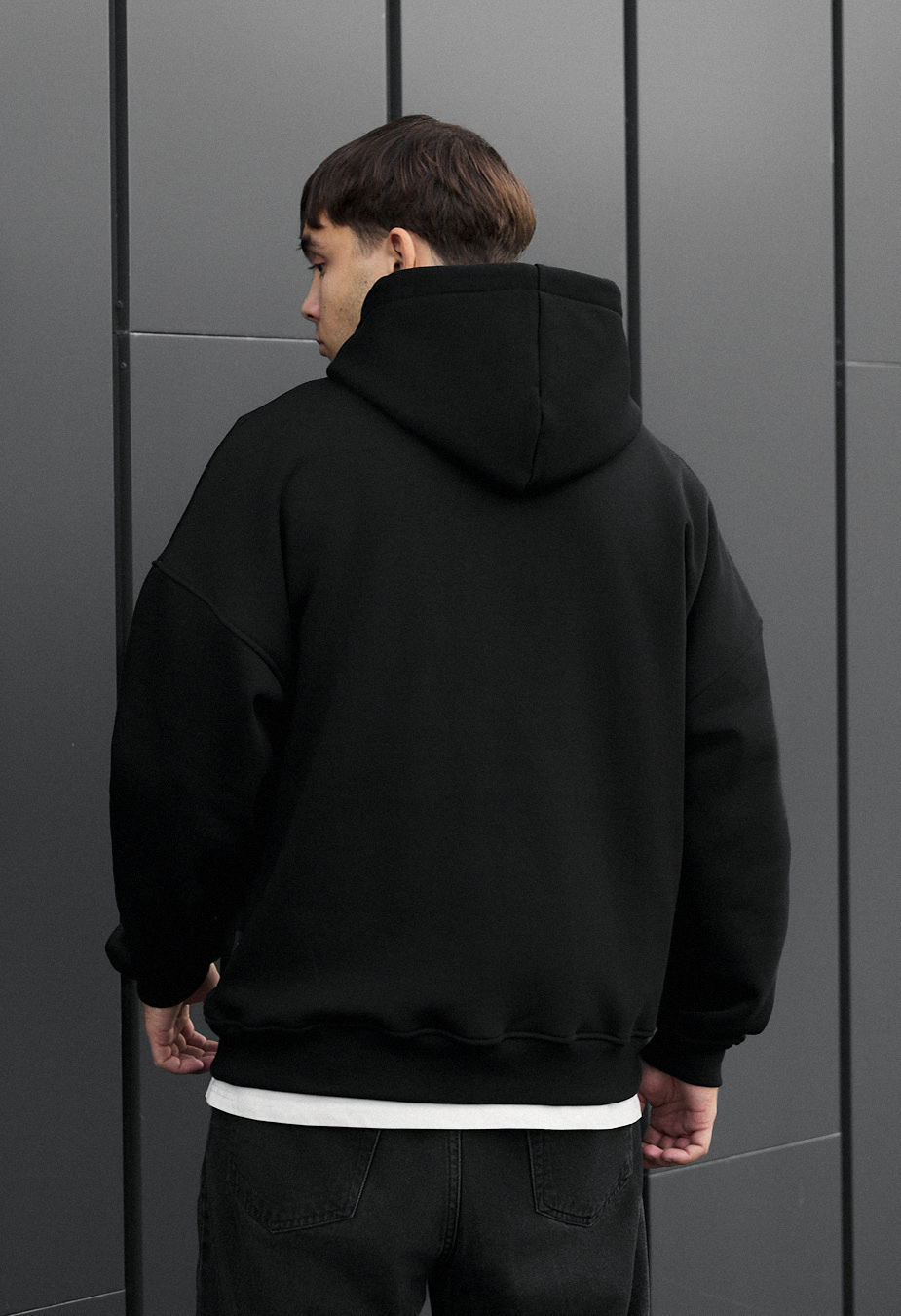 Hanorac Staff black oversize fleece