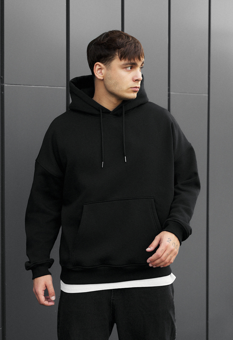 Hanorac Staff black oversize fleece