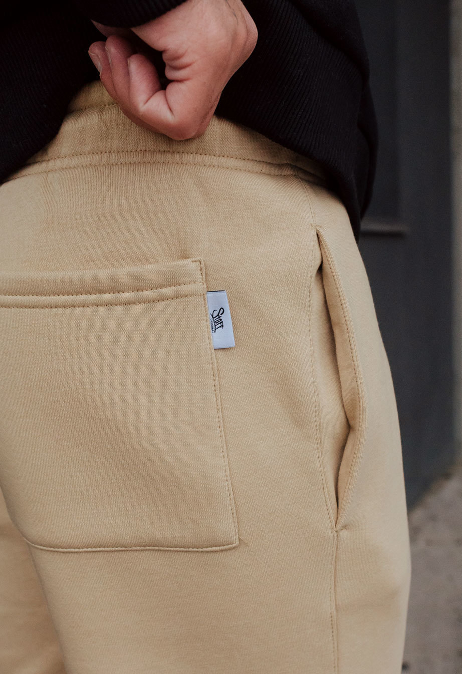 Pantaloni de trening Staff pa beige fleece