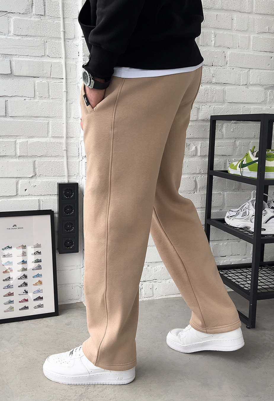 Pantaloni de trening Staff jog beige fleece