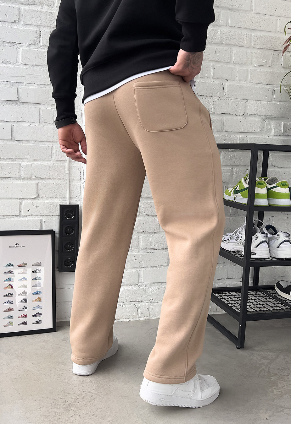 Pantaloni de trening Staff jog beige fleece
