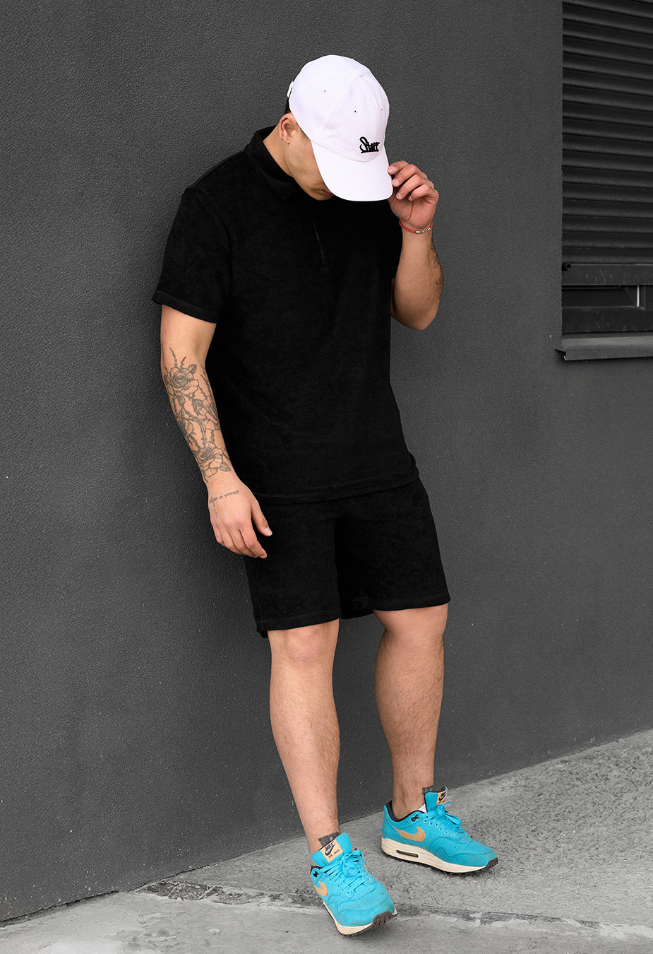 Set de vară tricou + pantaloni scurți Staff ch black
