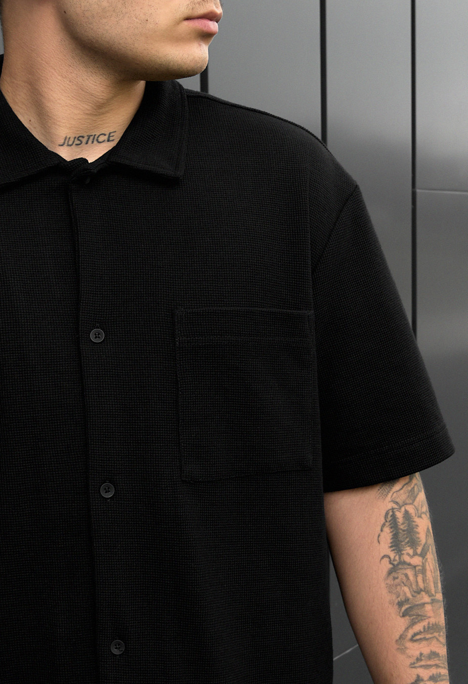 Set cămașă de vară + pantaloni scurți Staff en black