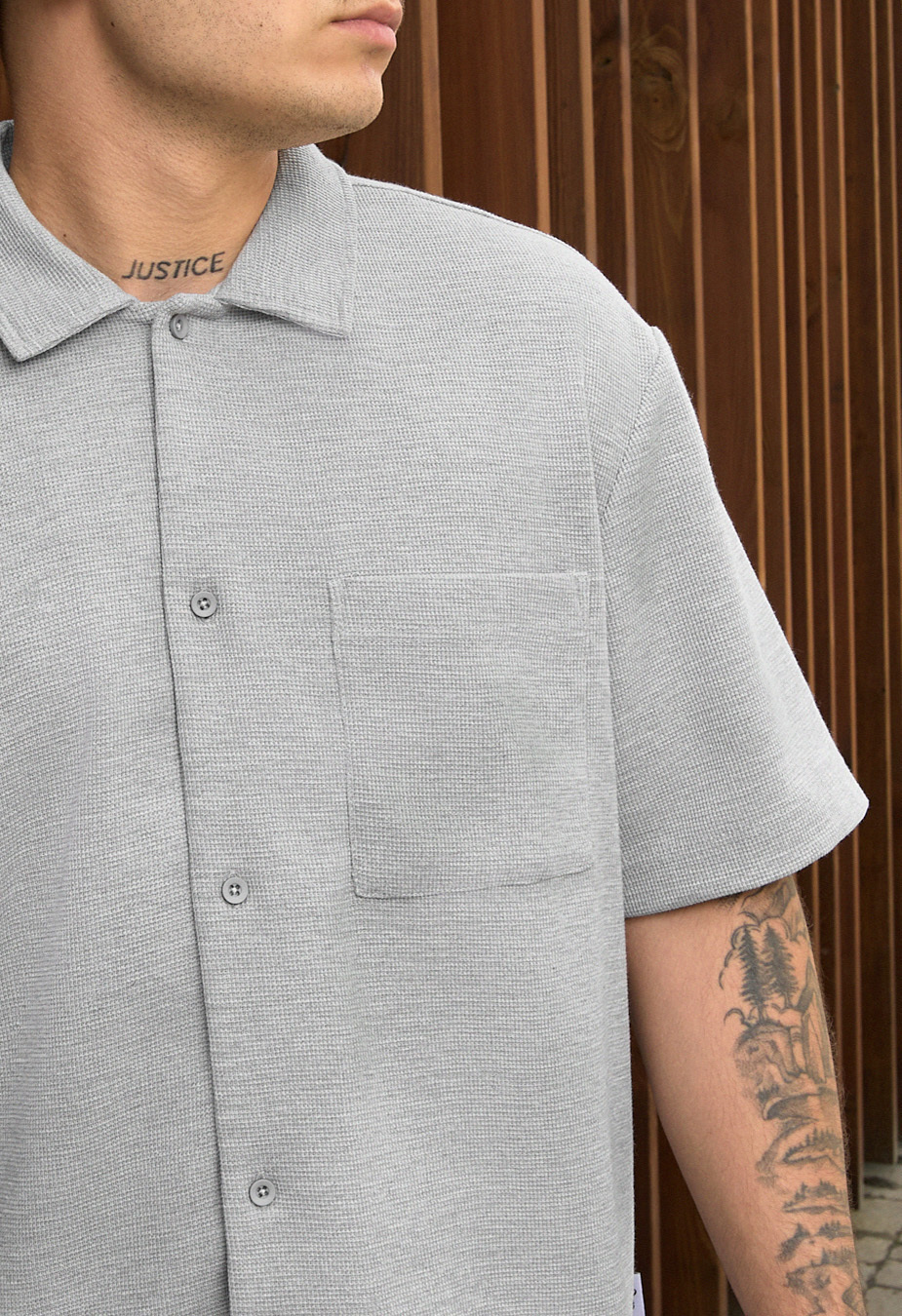 Set cămașă de vară + pantaloni scurți Staff en light gray
