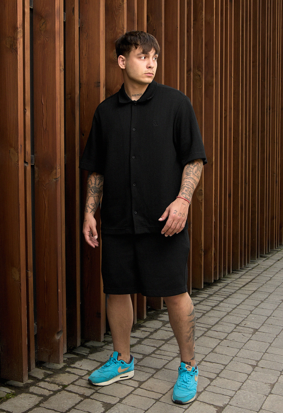 Set cămașă de vară + pantaloni scurți Staff of black