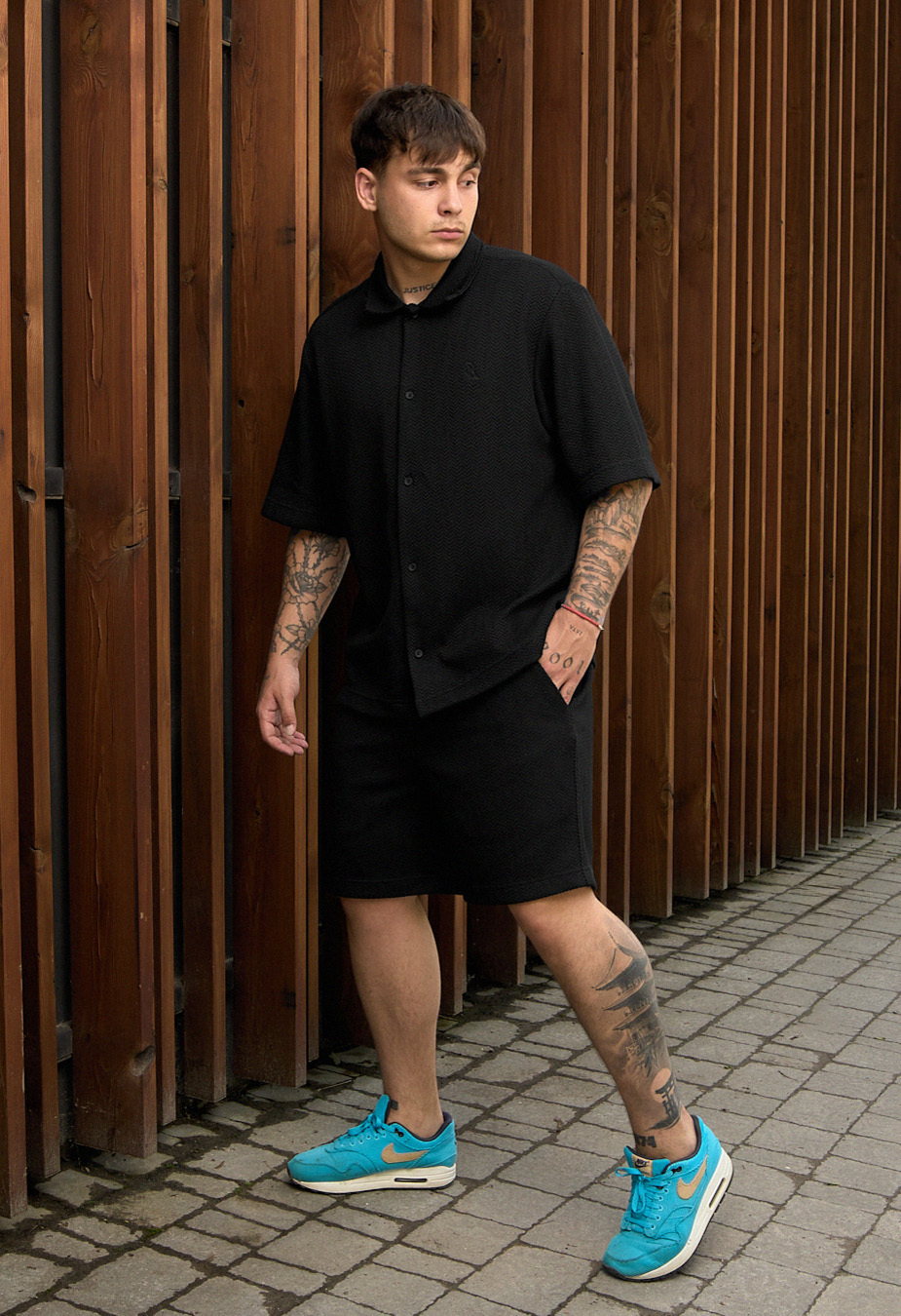 Set cămașă de vară + pantaloni scurți Staff of black