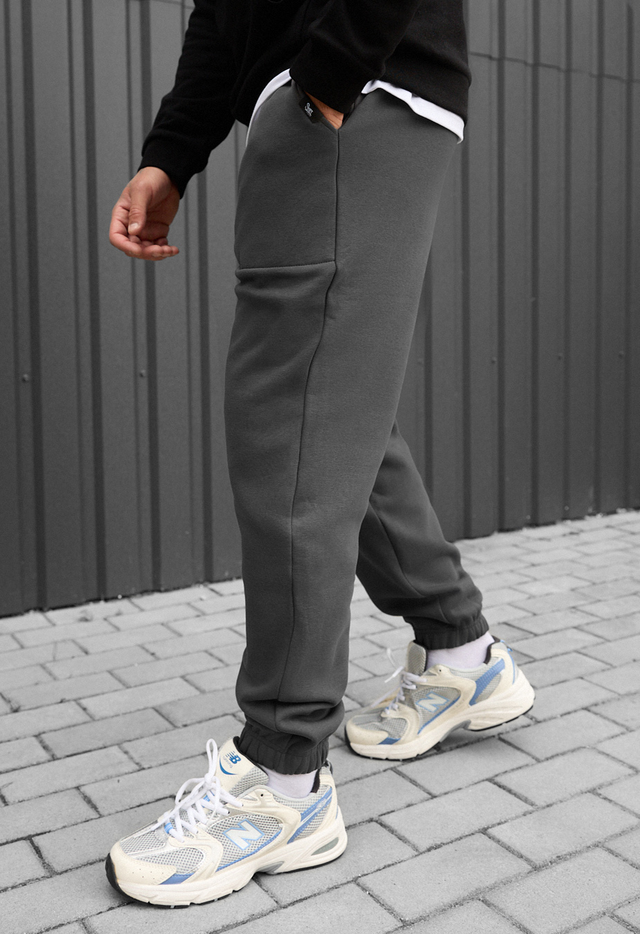 Pantaloni de trening Staff gray fleece