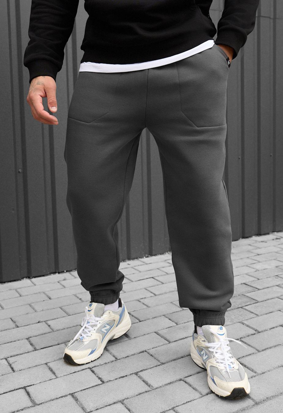 Pantaloni de trening Staff gray fleece