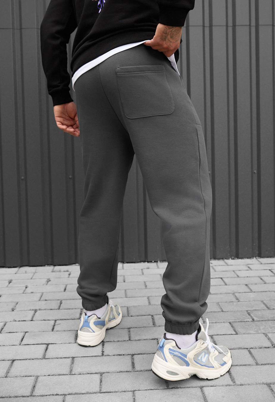 Pantaloni de trening Staff gray fleece