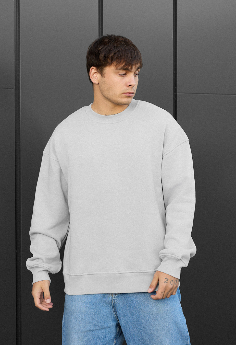 Bluză de trening  Staff light gray oversize fleece