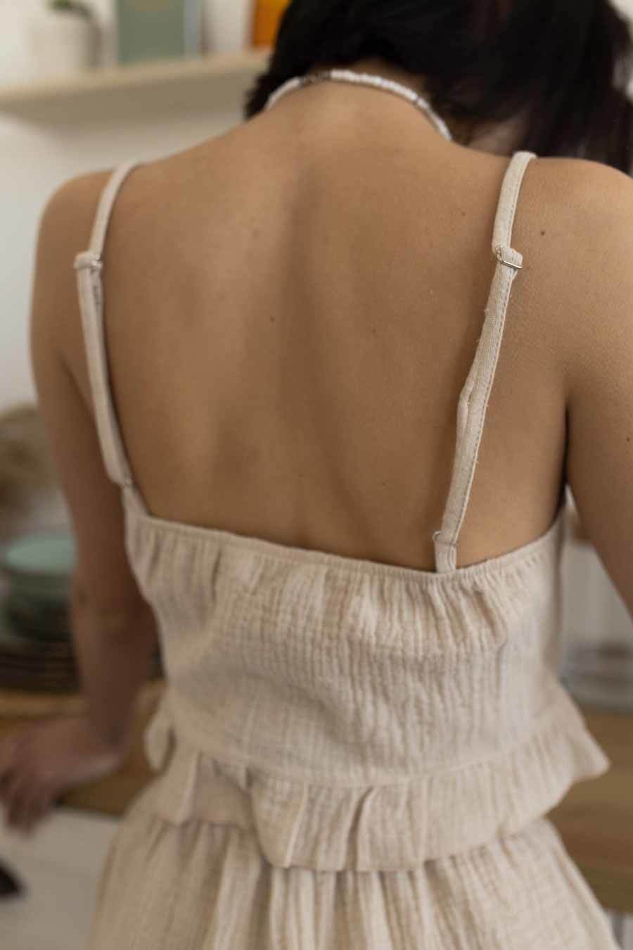 Pijamale de damă Staff eu beige
