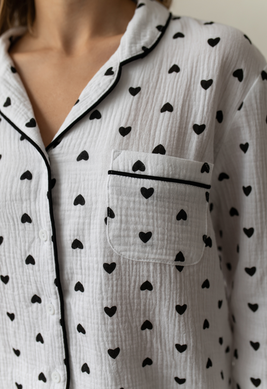Pijamale de damă Staff am hearts black