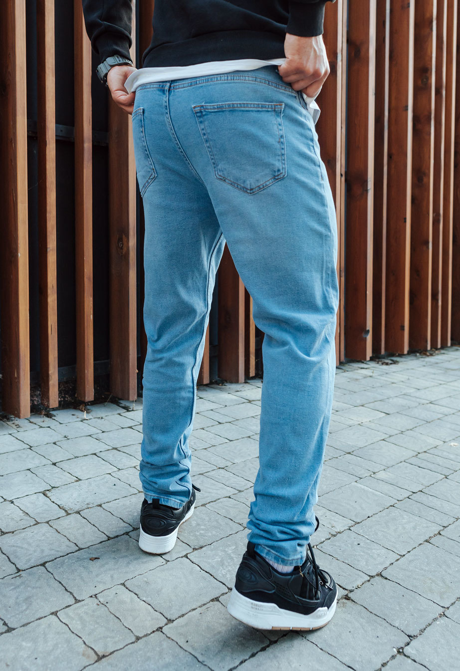 Blugi Staff light blue slim