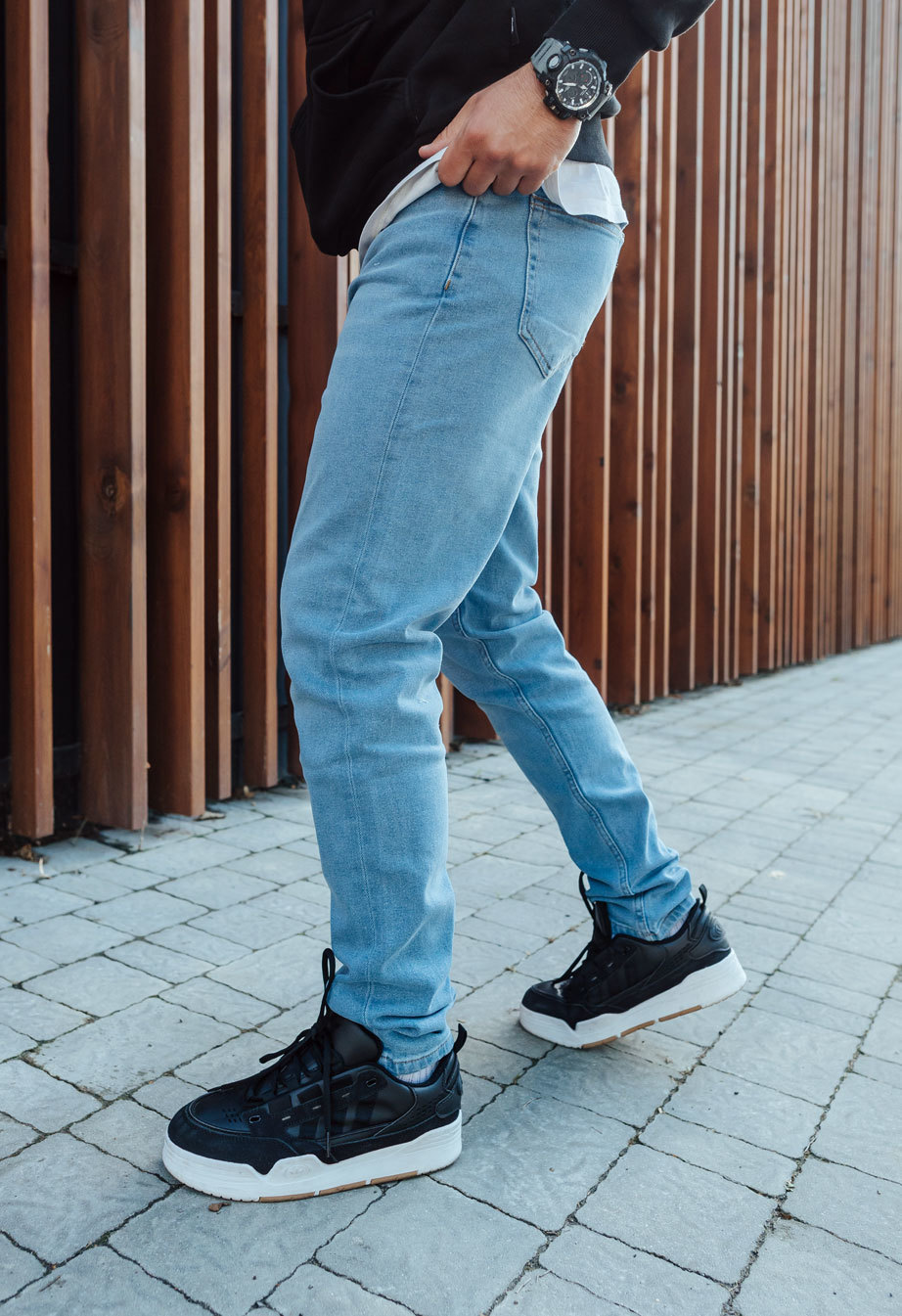 Blugi Staff light blue slim