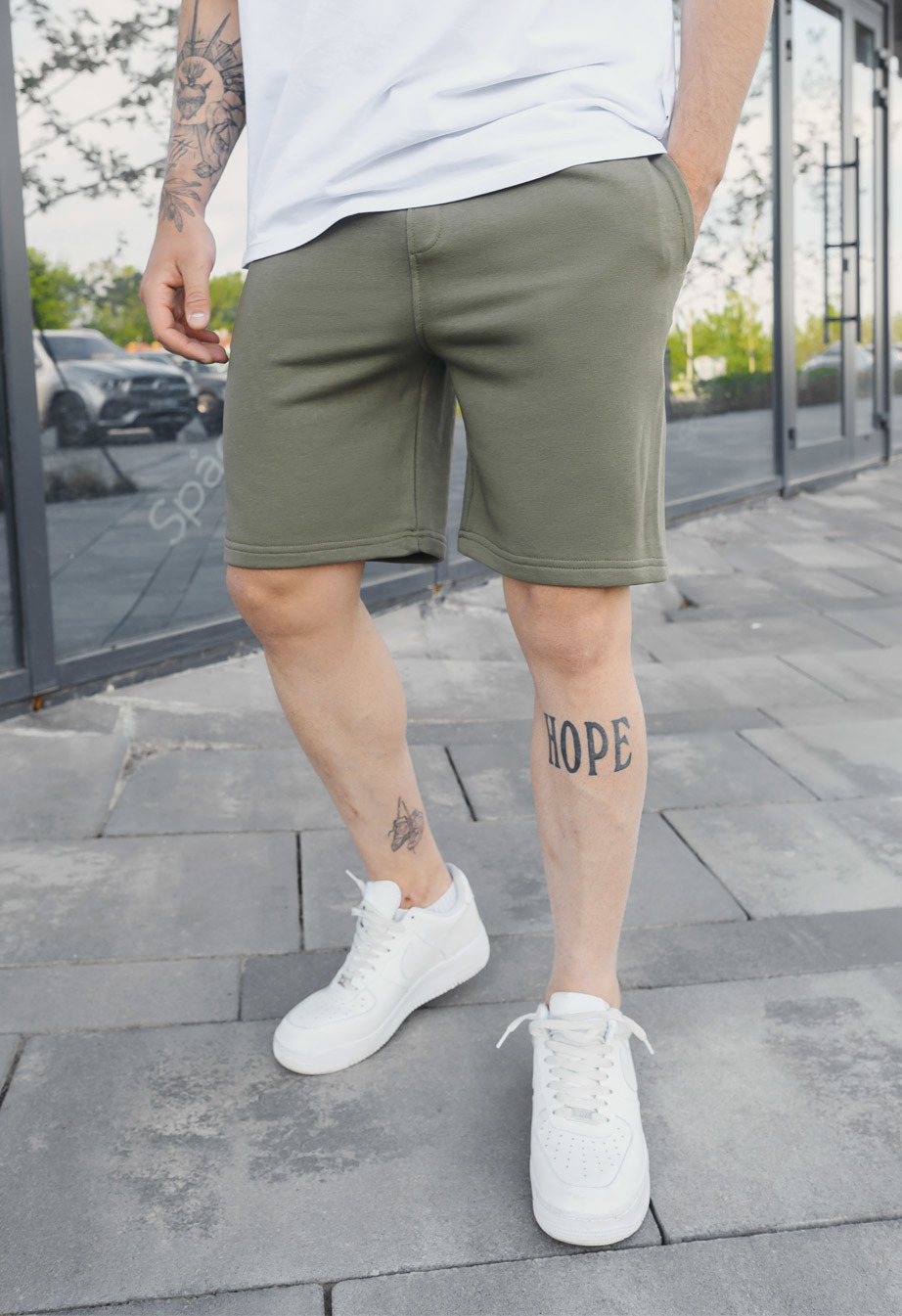 Pantaloni scurți tricotați Staff khaki