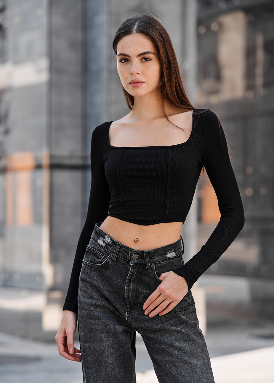Top de damă Staff id black