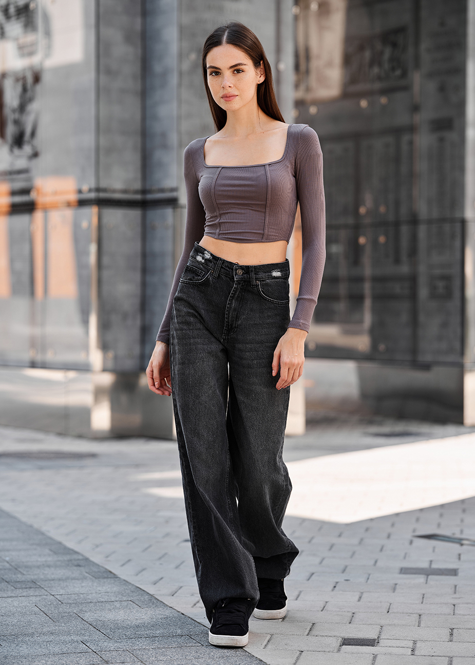 Top de damă Staff id gray
