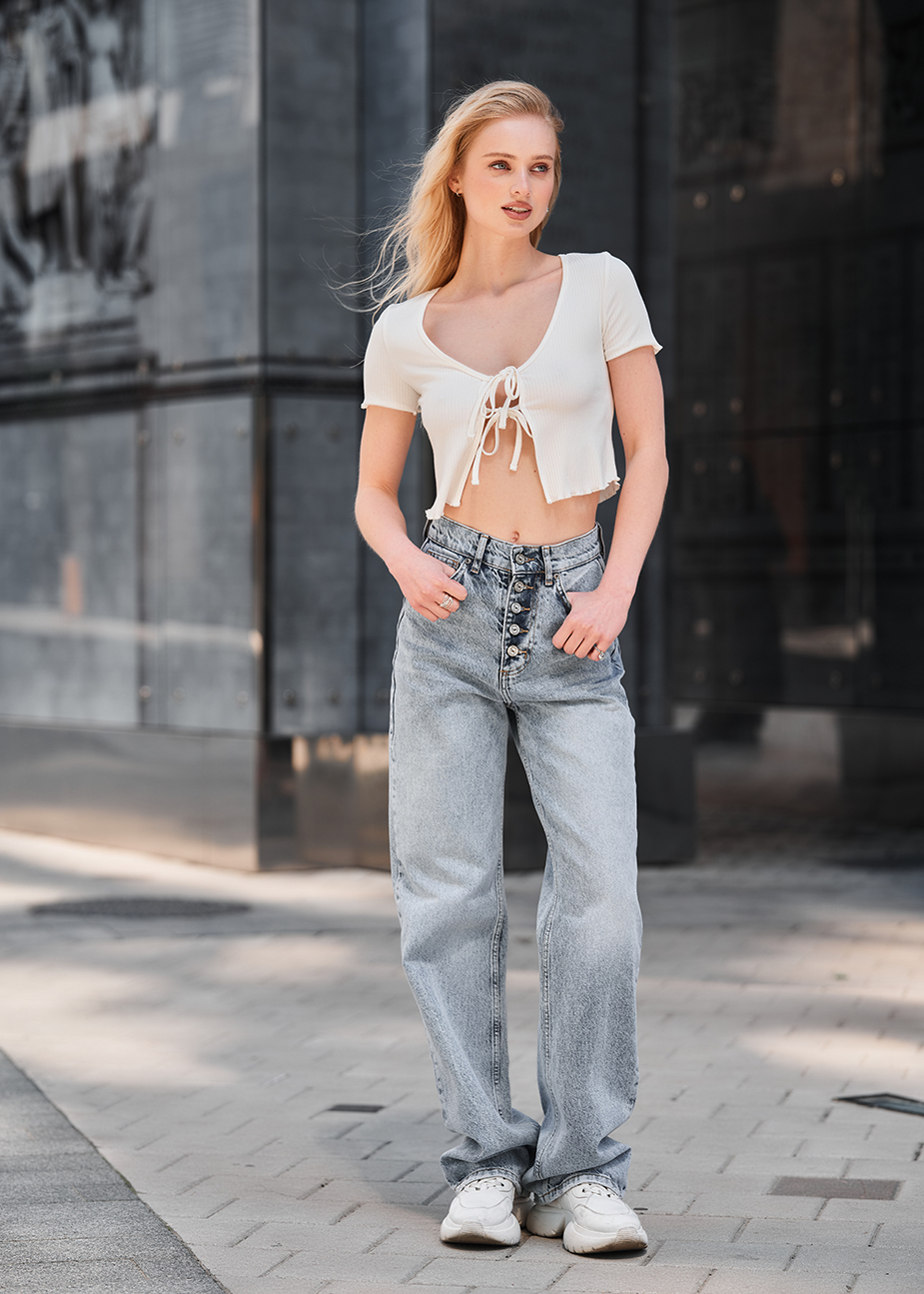 Top de damă Staff kaz white