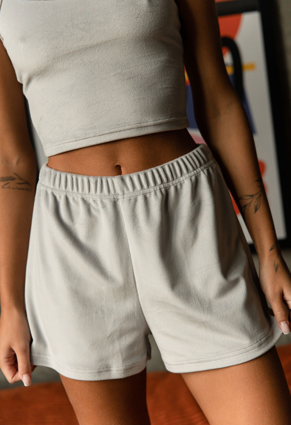 Pijamale de damă Staff mi light gray