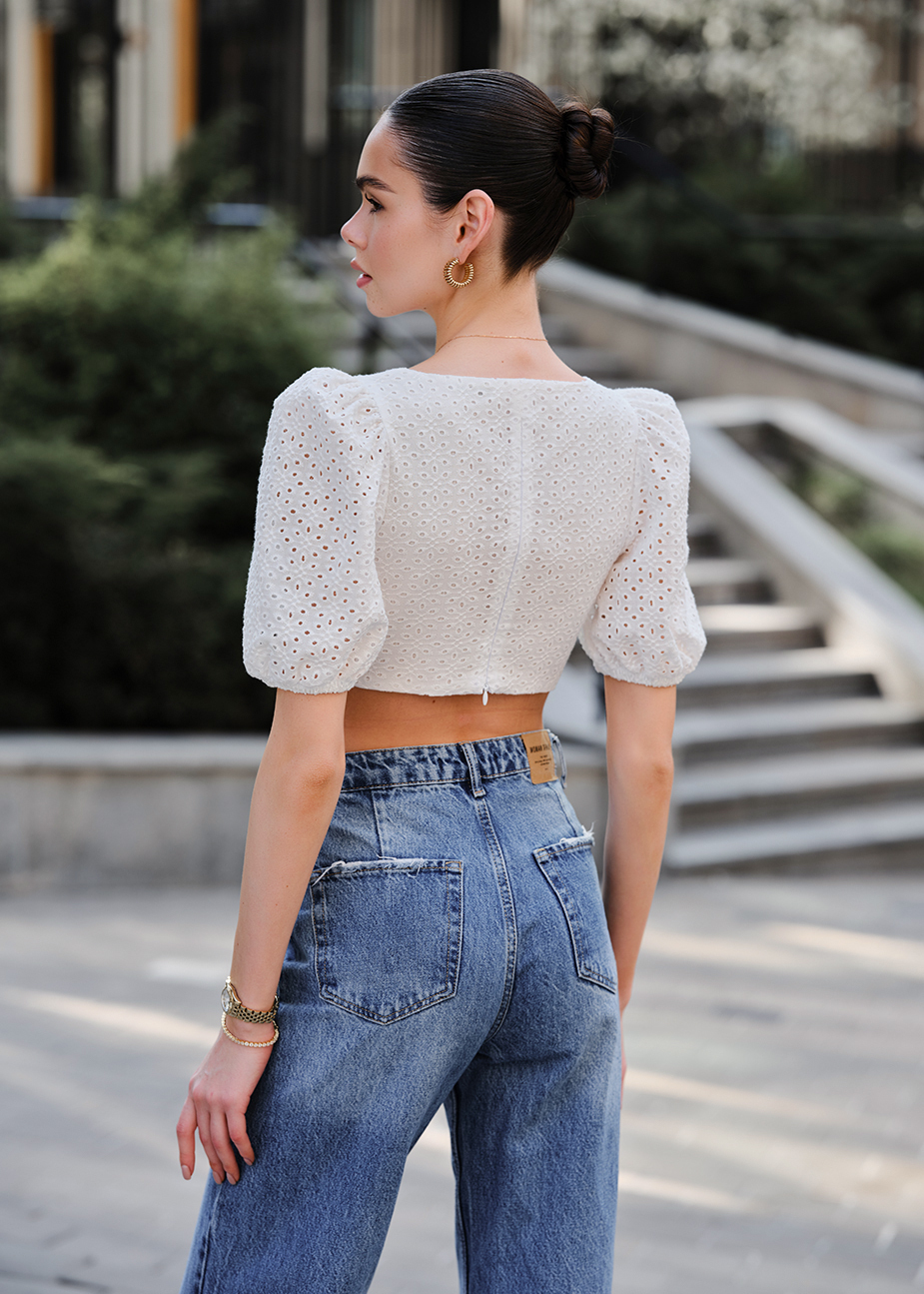 Top damă Staff be white