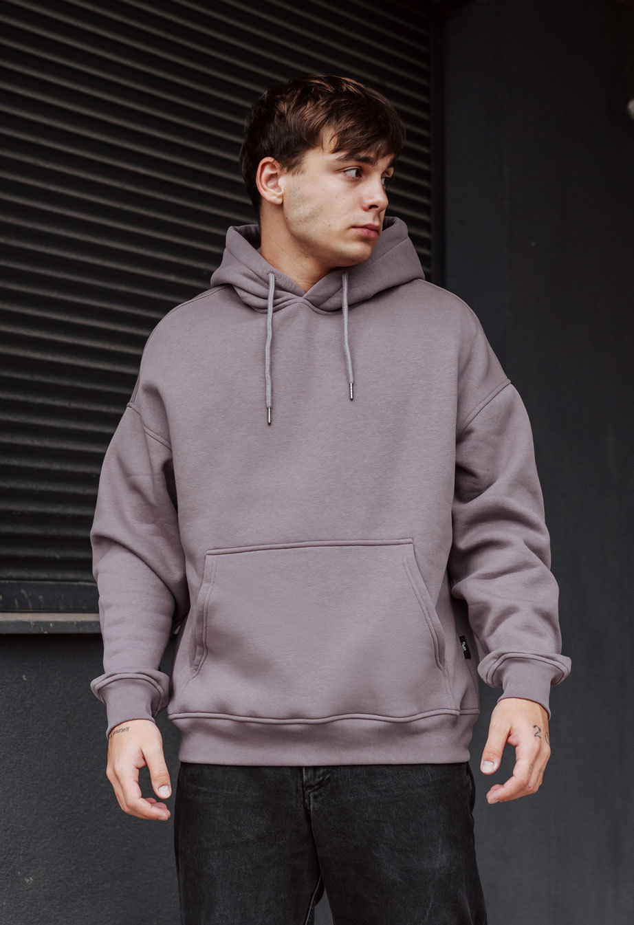 Hanorac Staff dark purple oversize fleece