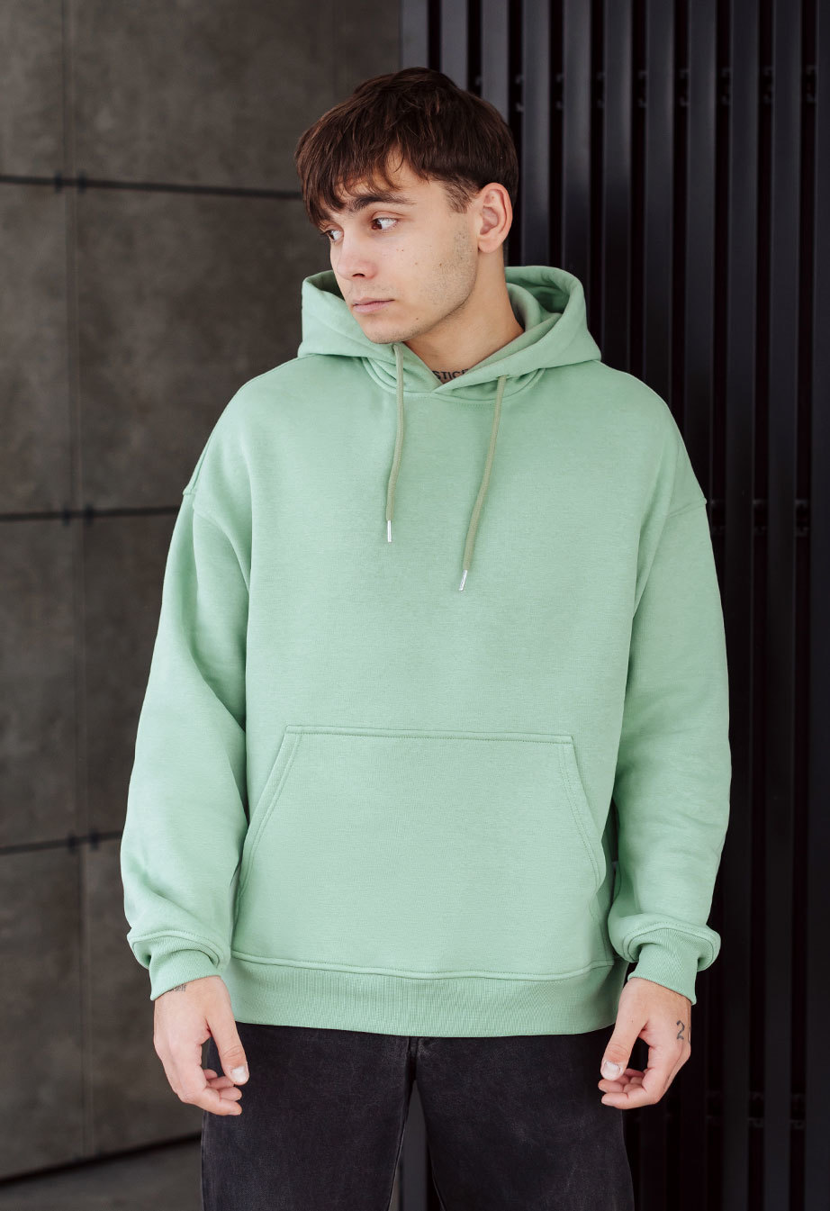 Hanorac Staff mint oversize fleece