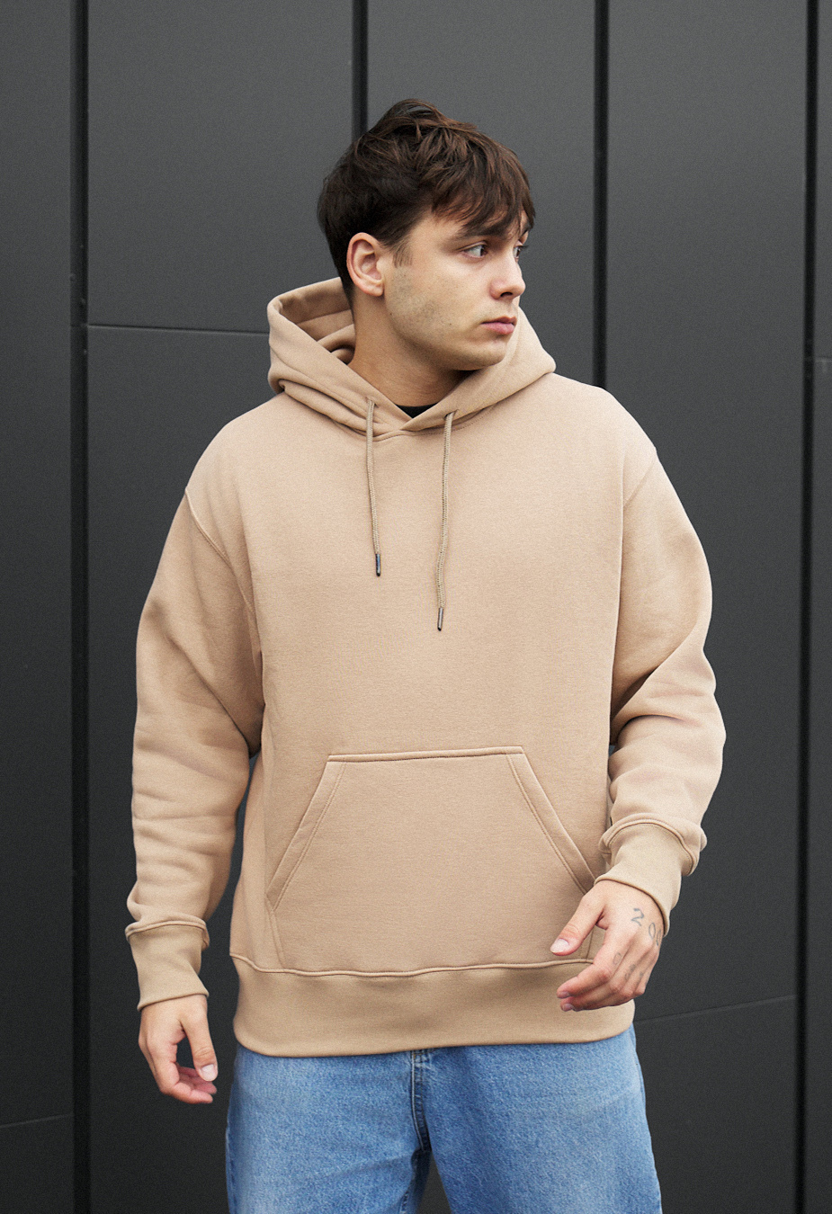 Hanorac Staff beige oversize fleece