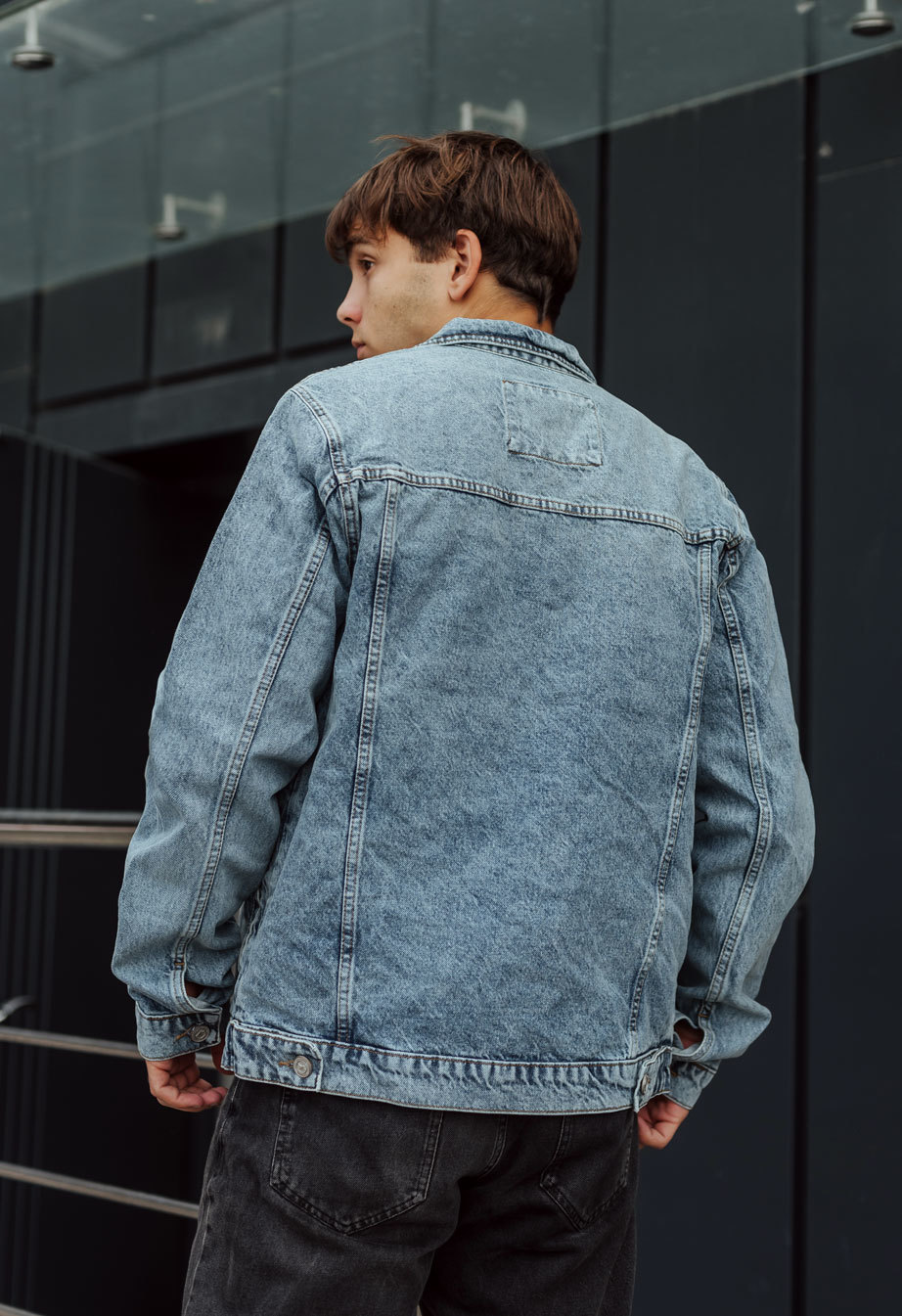 Jachetă din denim Staff 02 light blue