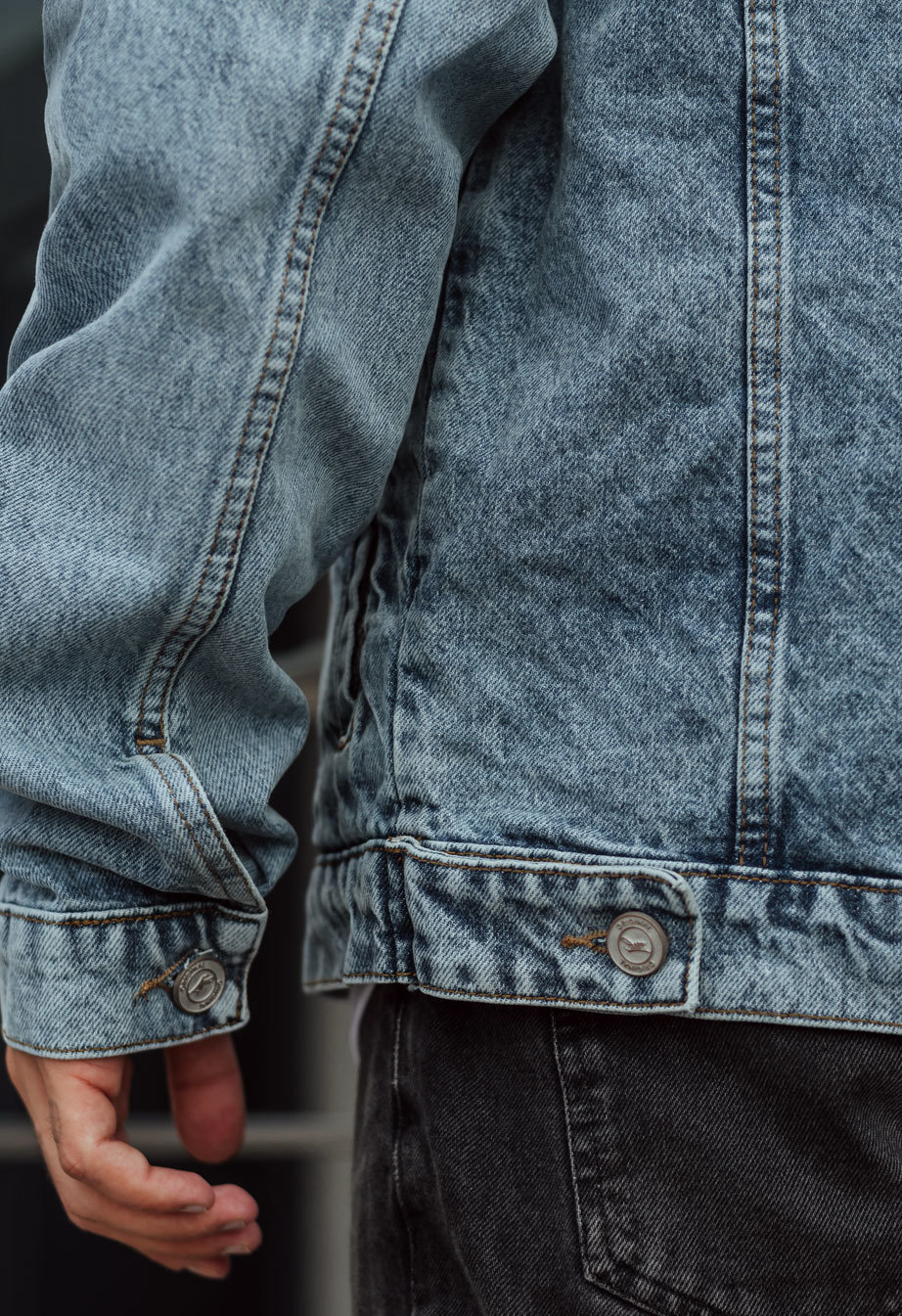 Jachetă din denim Staff 02 light blue