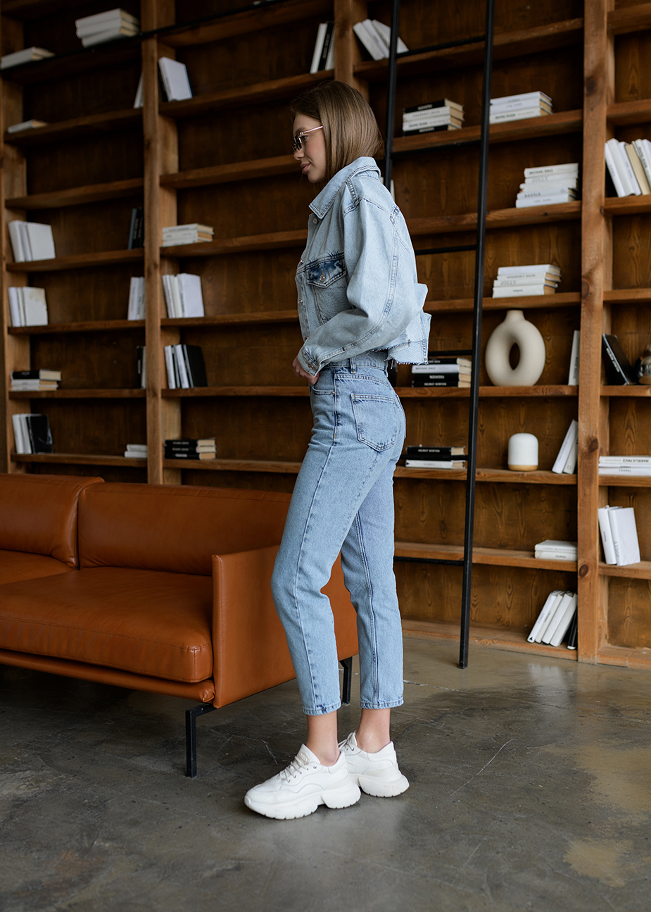 Jachetă denim de damă Staff light blue