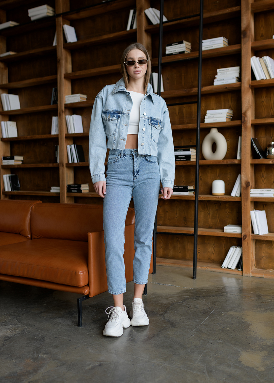 Jachetă denim de damă Staff light blue