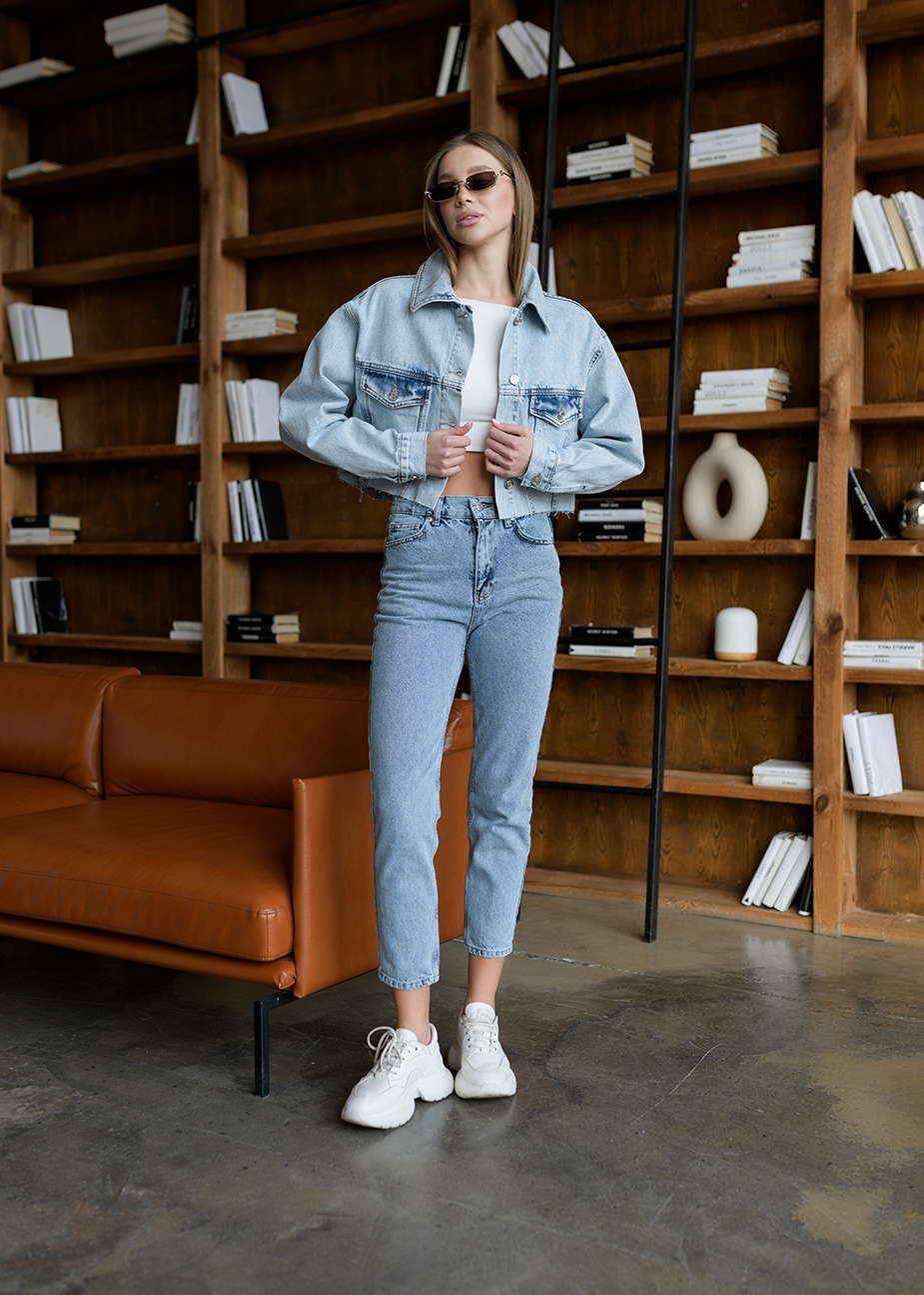 Jachetă denim de damă Staff light blue