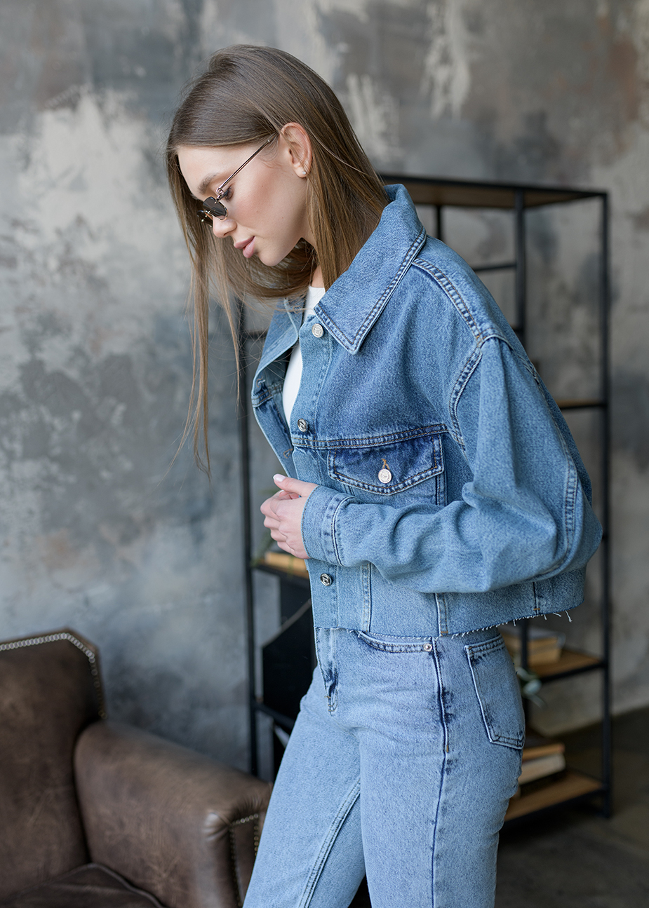 Jachetă denim de damă Staff blue