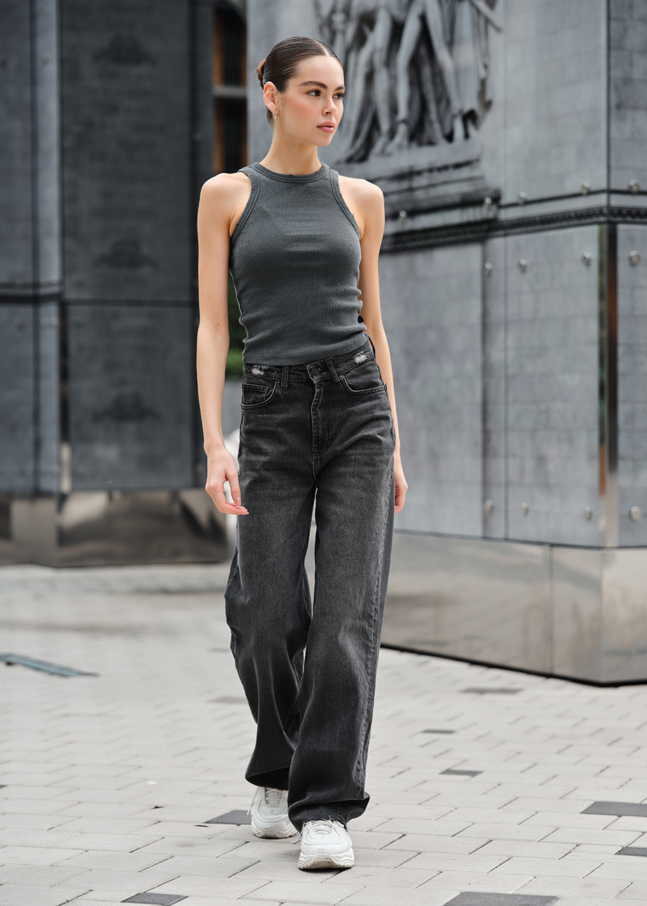 Top de damă Staff hop dark gray