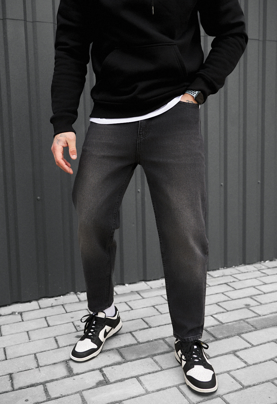 Blugi Staff 2 baggy dark gray