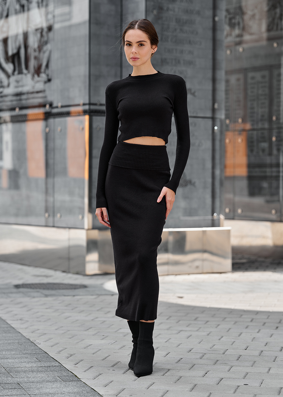 Costum tricotat de damă Staff black