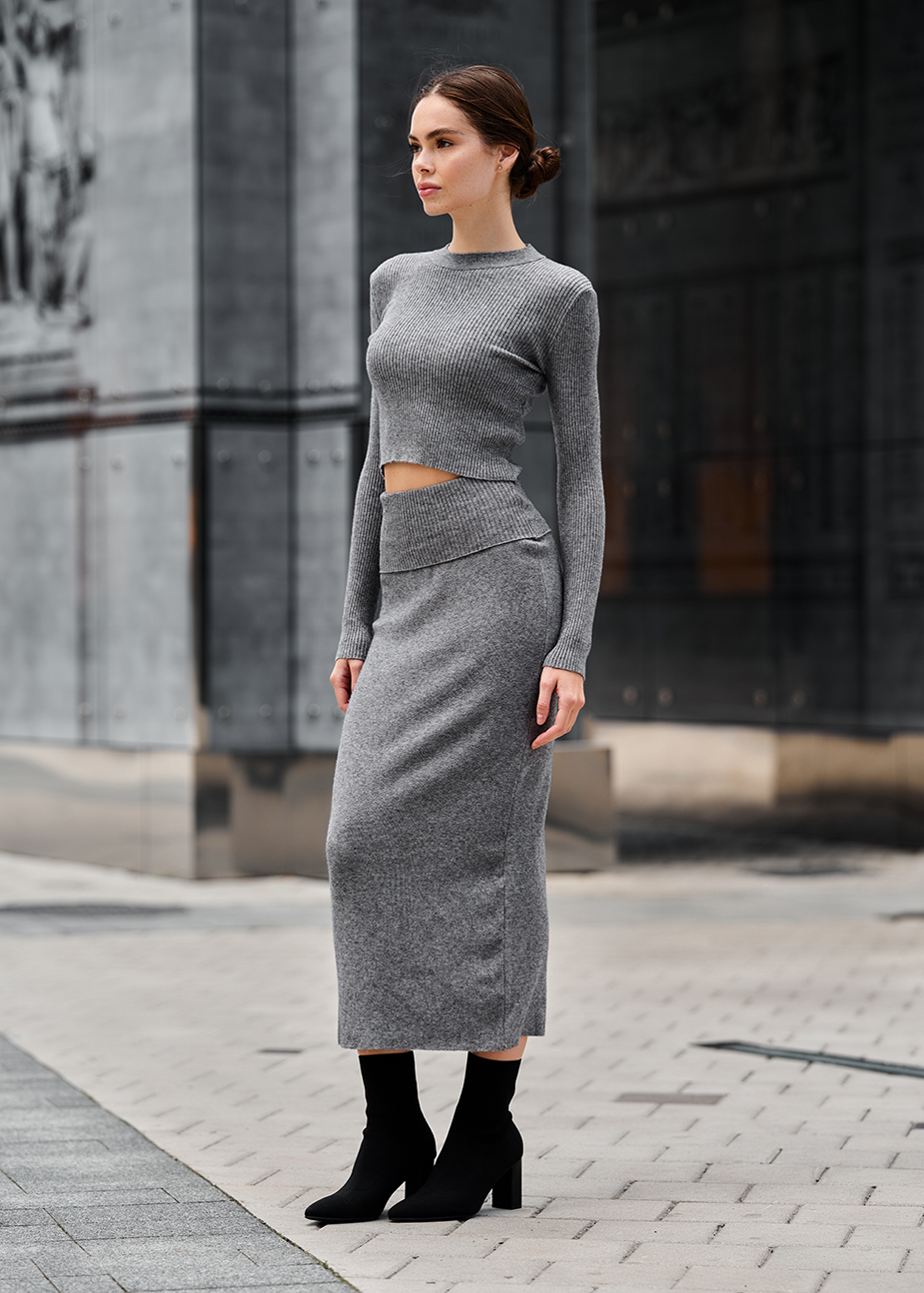 Costum tricotat de damă Staff graphite