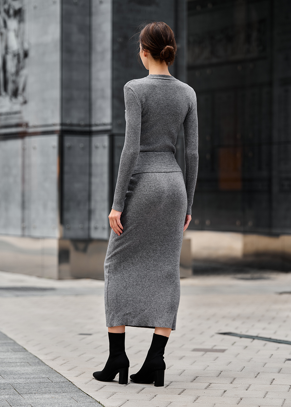 Costum tricotat de damă Staff graphite
