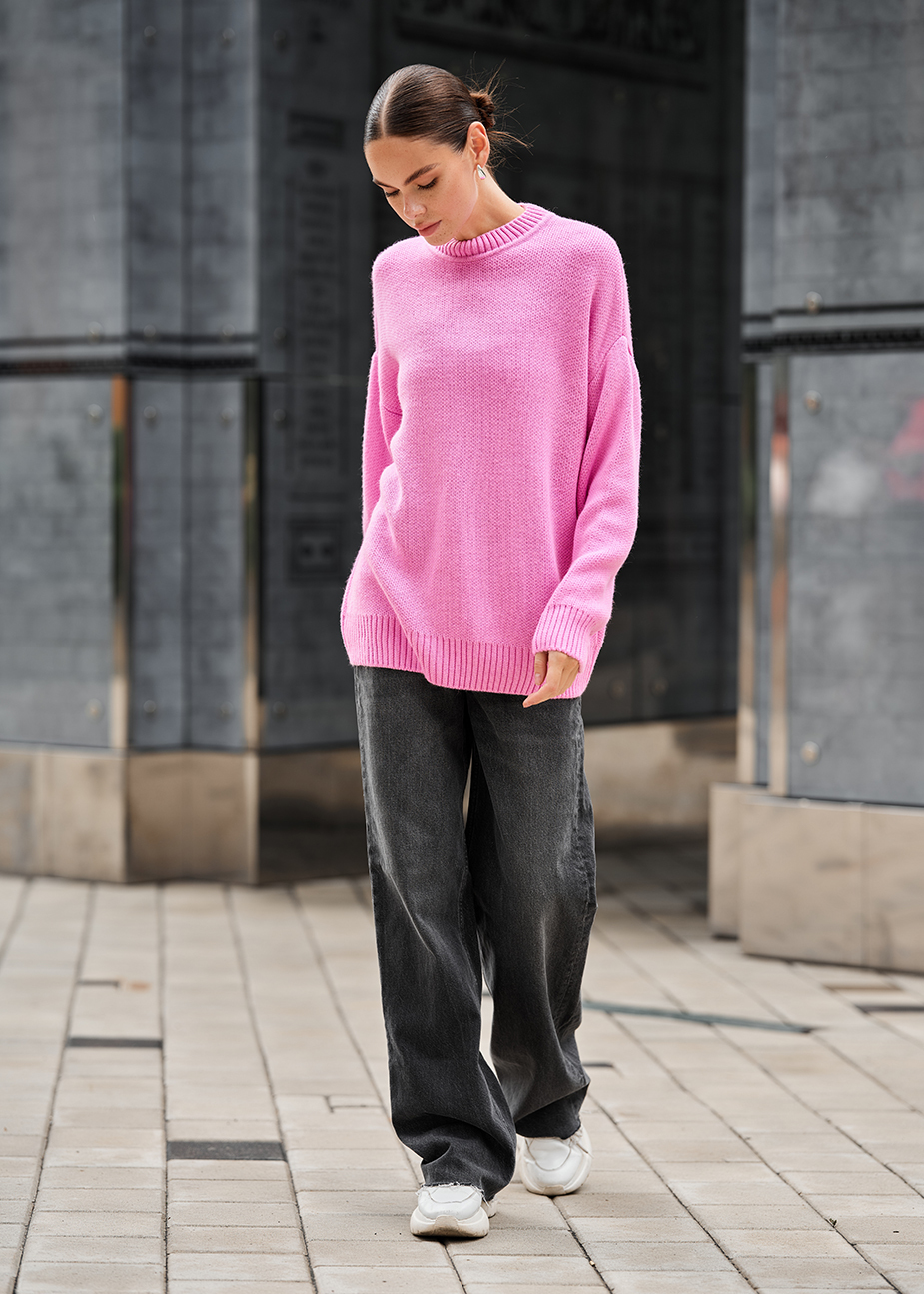 Pulover tricotat de damă Staff isa pink