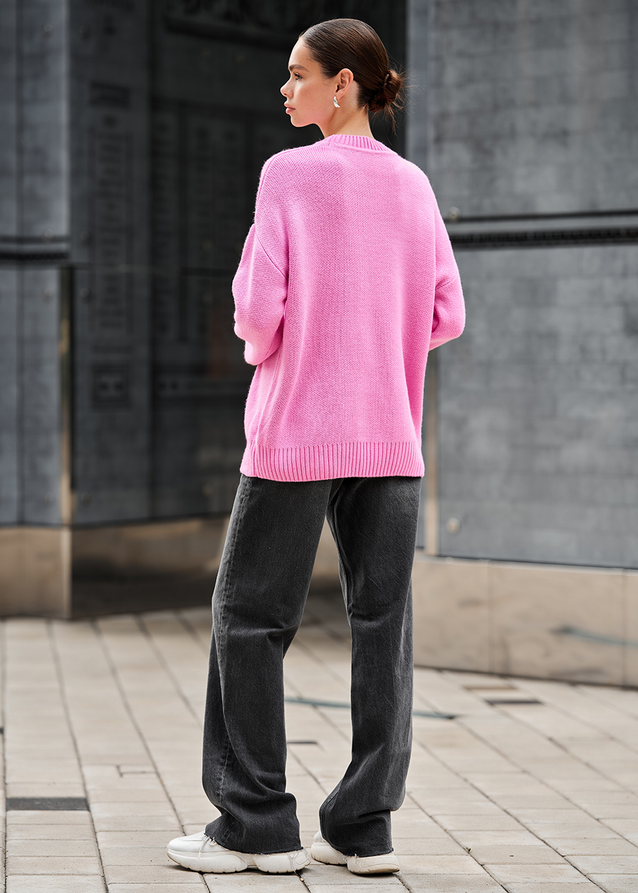 Pulover tricotat de damă Staff isa pink