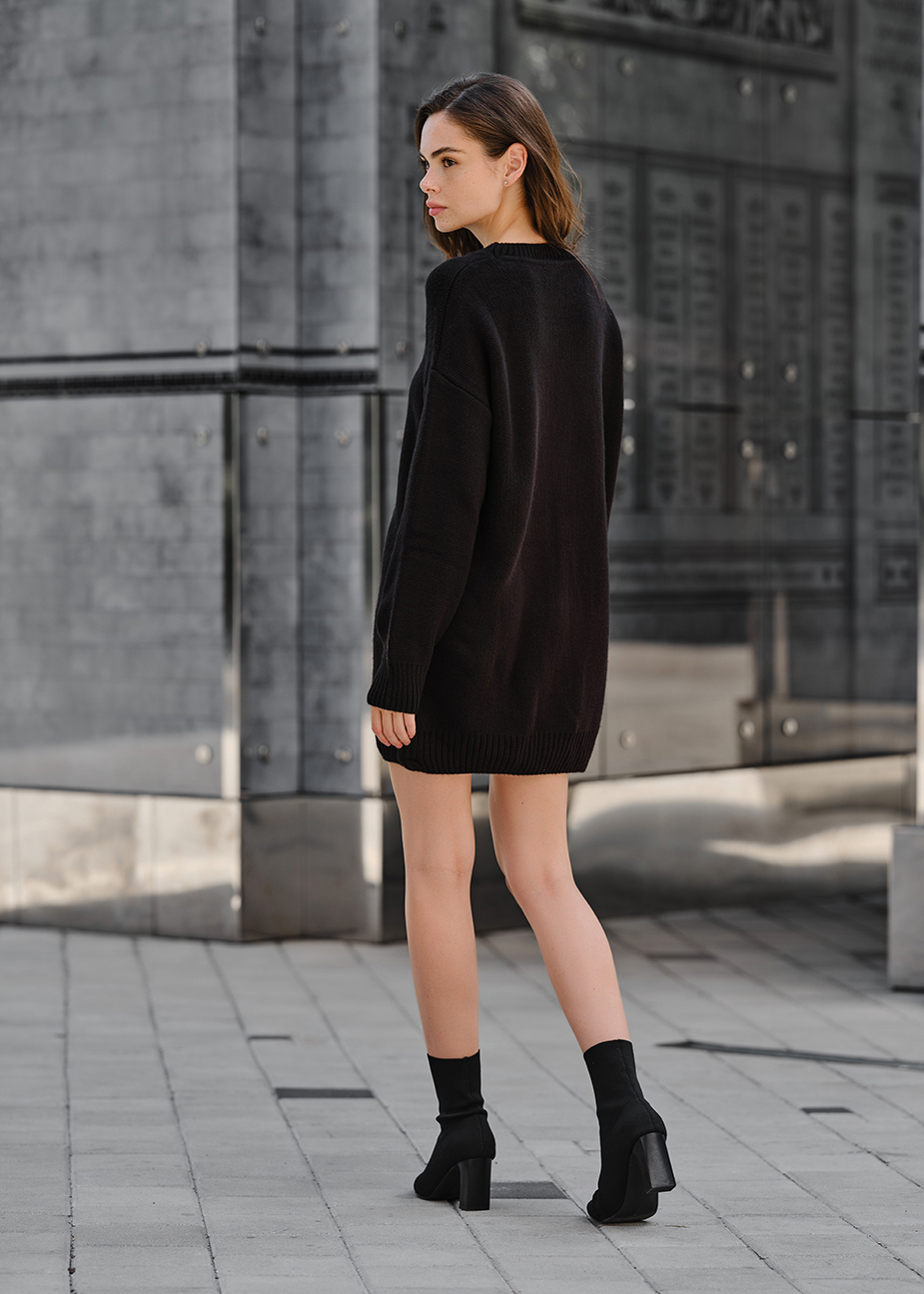 Rochie tricotată de damă Staff black