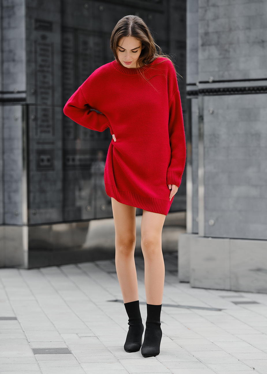 Rochie tricotată de damă Staff red