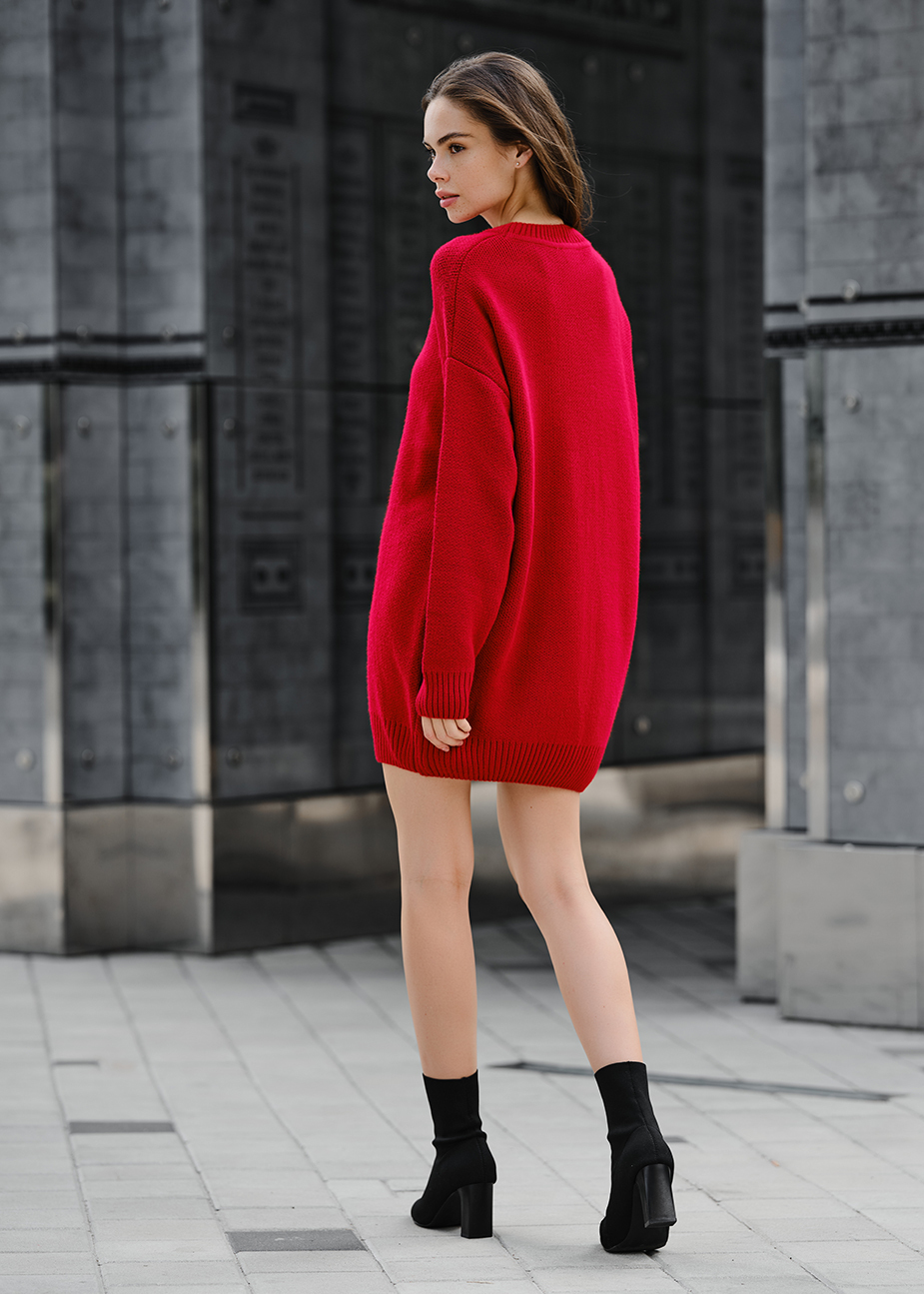 Rochie tricotată de damă Staff red