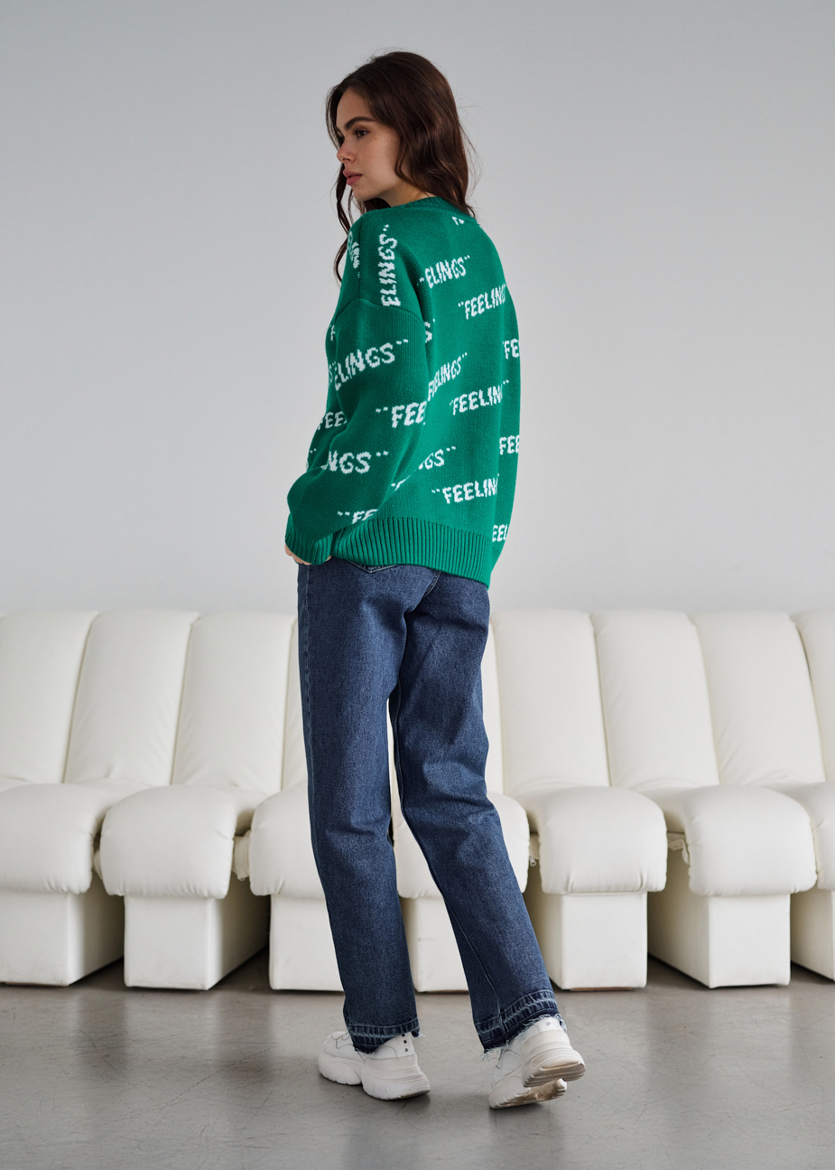 Bluză de damă Staff feelings green oversize